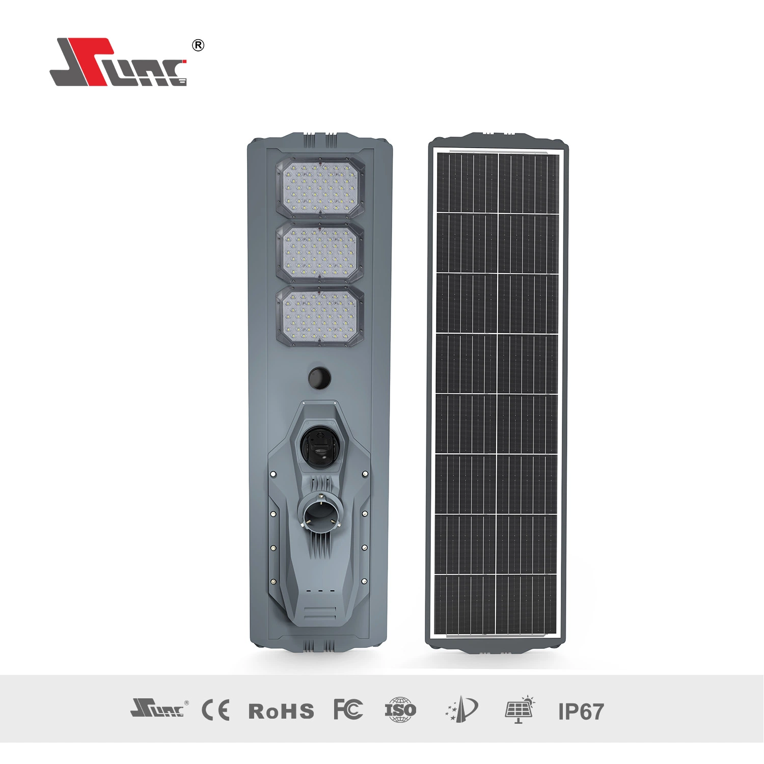 Sunc LED 100W 200W 300W 400W IP65 Outdoor Government Project Street High Way Path High Bright Aluminium All in One Type Solar Street Light with 4G Camera