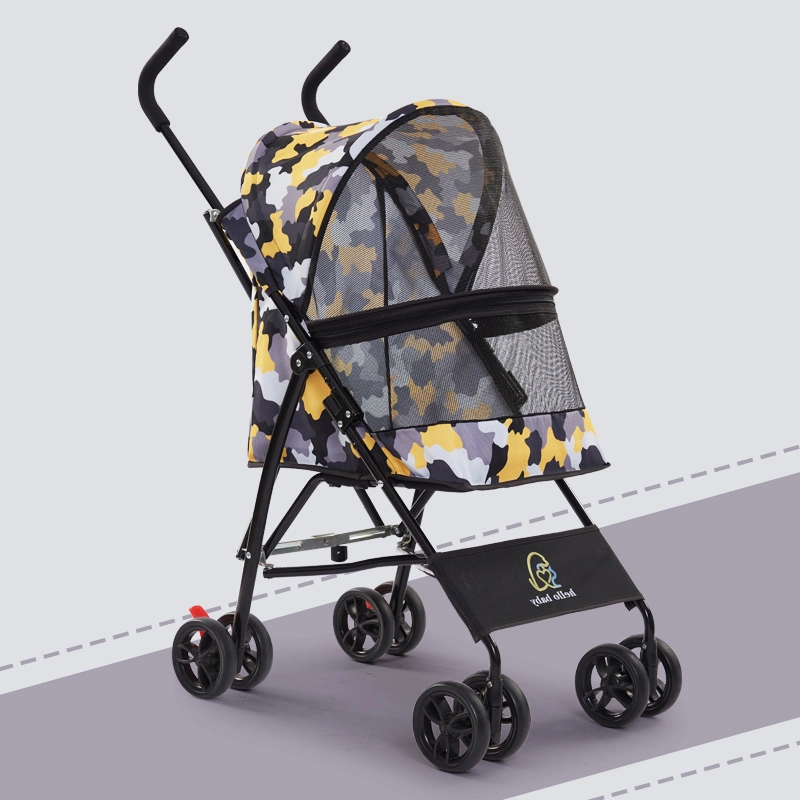 Hot-Selling Pet Stroller Luxury 4 Wheels Pet Dog Stroller for Small Medium Dogs