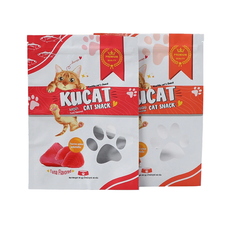 Comercio al por mayor de perros pet food Tapables personalizado trata el paquete de cremallera de plástico aluminio Stand up Pouch Bag Packaging