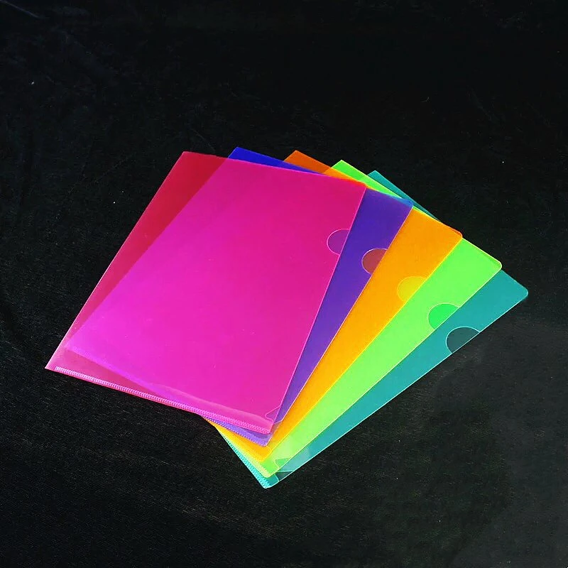 0.2mm Thickness A4 Transparent Color Heavy PP File Folder Pocket