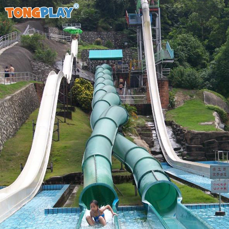 Vergnügungspark Fahrten Kinder Wasserspiel Fiberglass Slide Ausrüstung Im Freien Pool