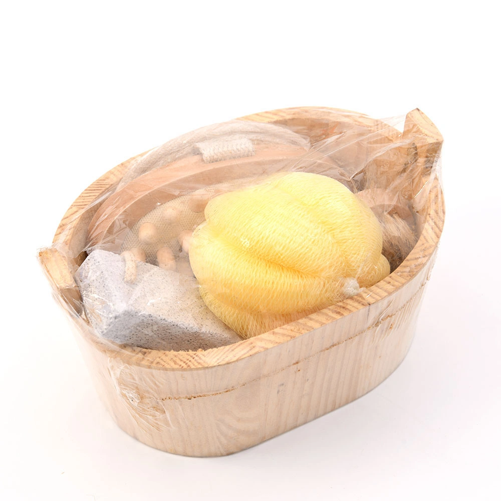 Promotion Personal Care Product Kit Wooden Bucket Bath SPA Gift Set