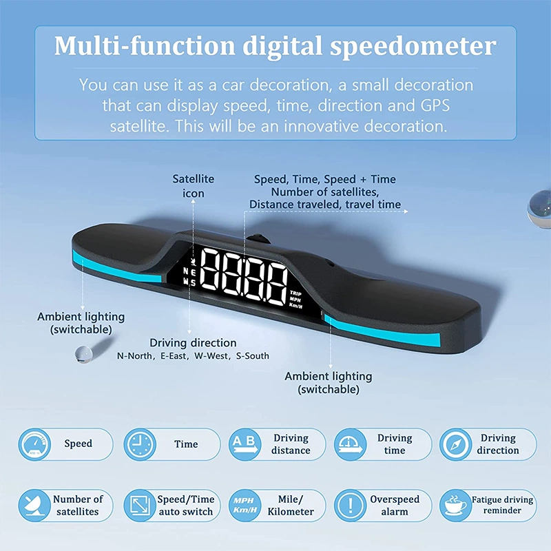 GPS Vehicle Speed Clock Voltage Car Head up Display Hud for All Car