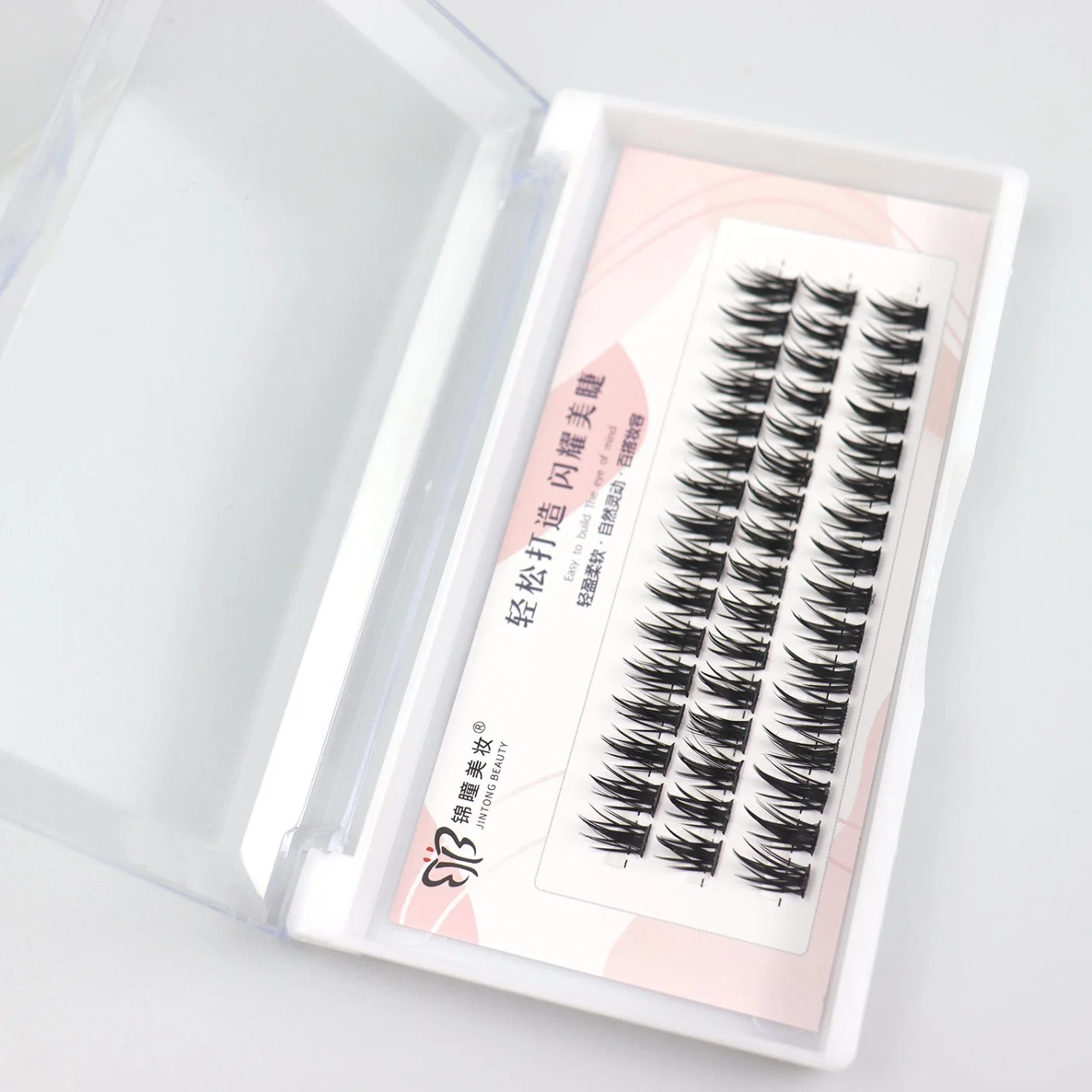 Jintong Pre-Made Fan pestañas Eyelashes individuales Synthetic Hair Natural Style 0,05 0,07 grosor 60 Paquetes 6D 10d extensión de pestañas de ventilador