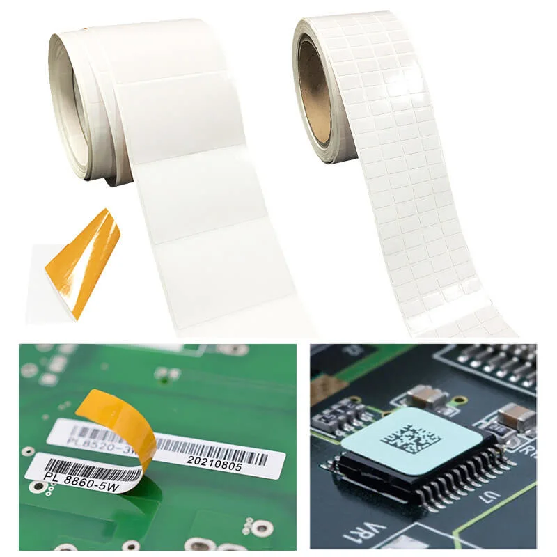 Thermal Transfer Durable UV-Resistant Die Cutting Polyimide Circuit Board Label for WiFi Modules Lithium Batteries