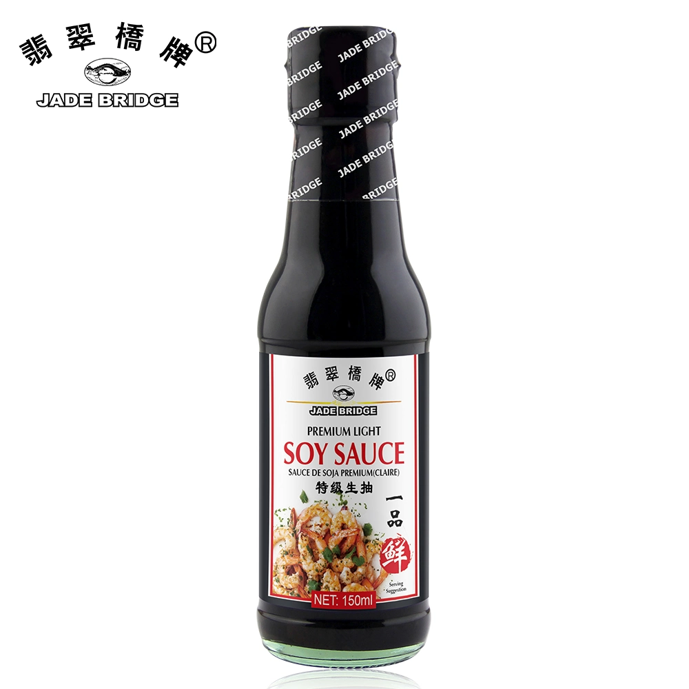 High Quality Soybean Seasoning Supply Jade Bridge 150 Ml Premium Light Soy Sauce