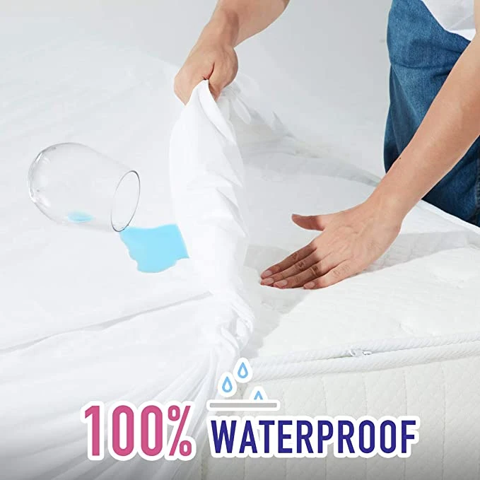 Anti-Microbial Mattress Protector Waterproof Fitted Sheet