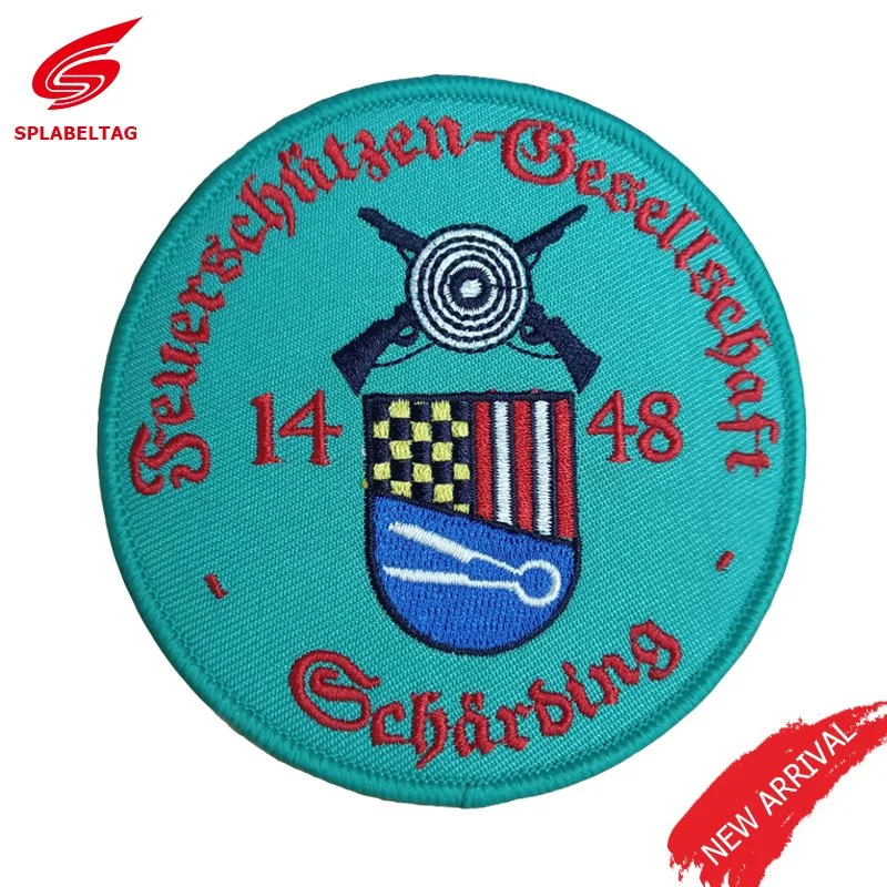 Custom Apparel Applique Round Patch School Club Embroidery Collar Patch