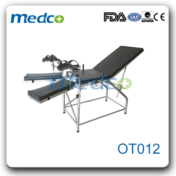 Mesa de tratamiento de acero inoxidable quirúrgico Hospital Silla Examen Camilla de masaje