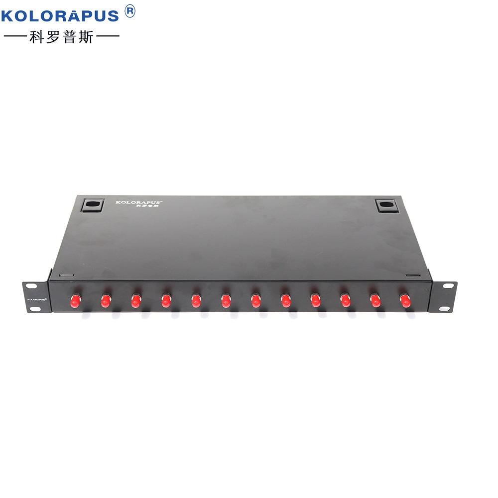 Kolorapus 1u 12-Port Rack Optical Fiber Distribution Frame (terminal box) St Type