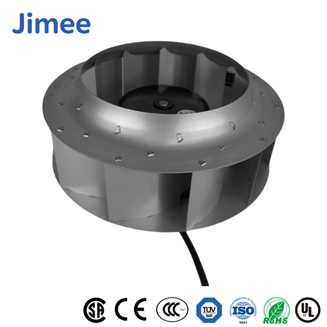 جيمي موتور الصين حديقة المنفاخ تصنيع Jm280/80e2b2 2100 (M3/H) الهواء تدفق مراوح EC من الطرد المركزي مروحة صغيرة من الفولاذ المقاوم للصدأ من الطرد المركزي لمدة نظام التبريد