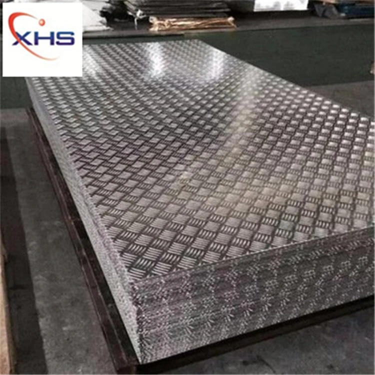 China Manufacturer Five Bars Tear Drop Alloy Embossed Checker Tread Sheet Kitchen Utensils 3003 1050 1060 6061 5052 Aluminium Checkered Aluminum Sheet