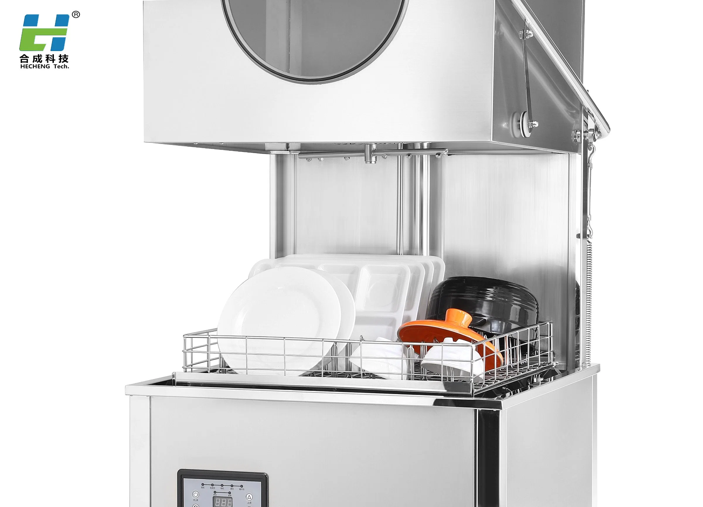 Sanitizing Automatic Uncovered Hood Type Commercial Washing Dish Dishwasher for Restaurant