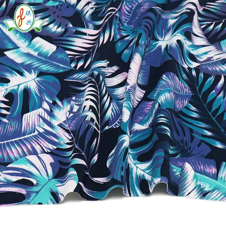 Textile Factory Custom Printed Floral Stretch Spandex Swimwear Fabric