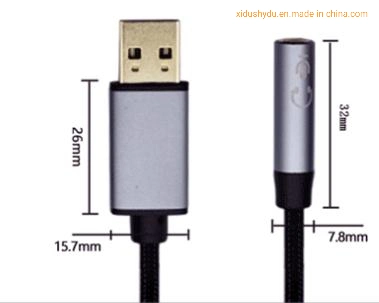 Auricular USB tipo a a audio 3,5mm cable auxiliar USB