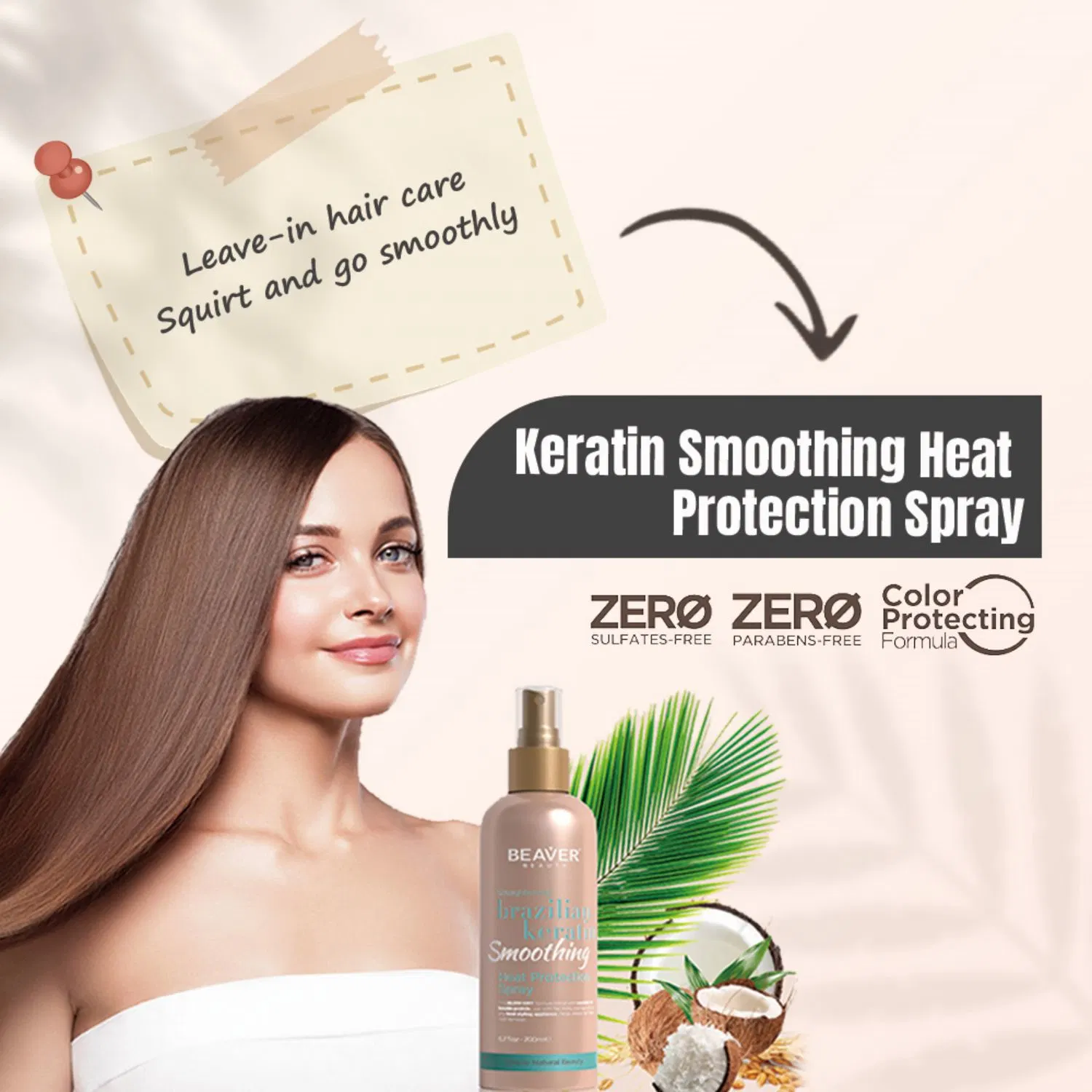 Factory Directly Hot Selling Product Heat Protection Leave-in Formula Hair Spray