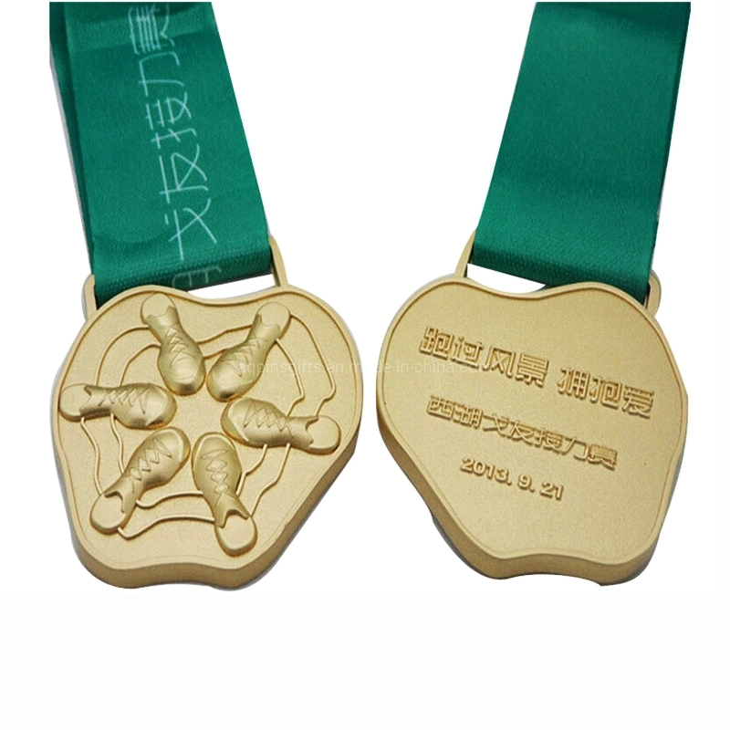 Custom latón antiguo policía militar de la Medalla de Honor la promoción del deporte del fútbol sello personalizado Premio finalista medalla de plata (227)