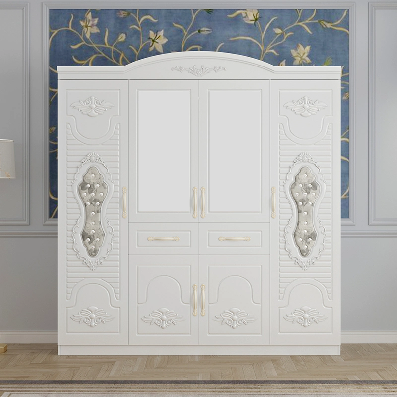 Prix d'usine Armoire de chambre à coucher pour vêtements Penderie à 4 portes