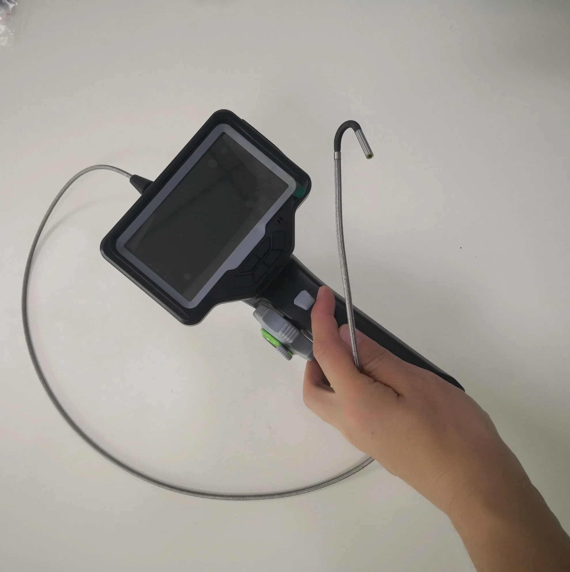 Flexible Videoscope Inspection Camera with 3.9mm Camera Lens, 1.5 Meter Working Cable Length, Two-Way Tip Articulations.