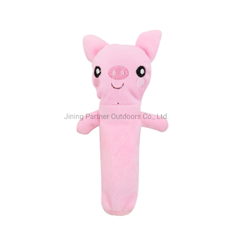 Venta caliente de dibujos animados Cute suave Peluche Peluche sonajero de Bb Stick bebé Juguetes