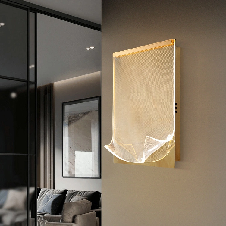 Moda moderna pared de LED acrílico Luz Sconce para Living Room, Corredor