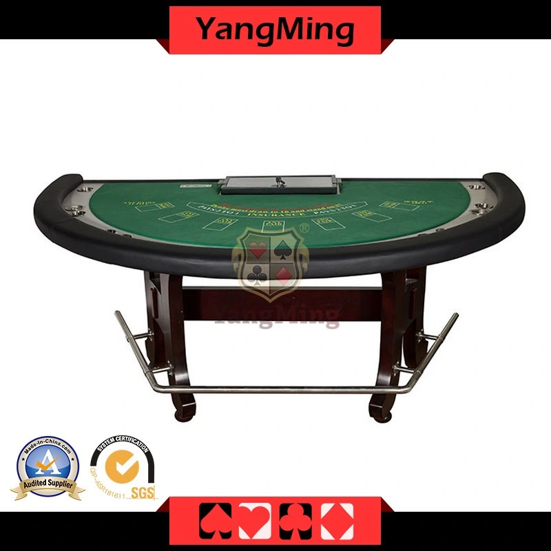 New Design Half Round Custom Blackjack Poker Table Manufacture Casino Table with Standard Gambling Table Ym-Bj03