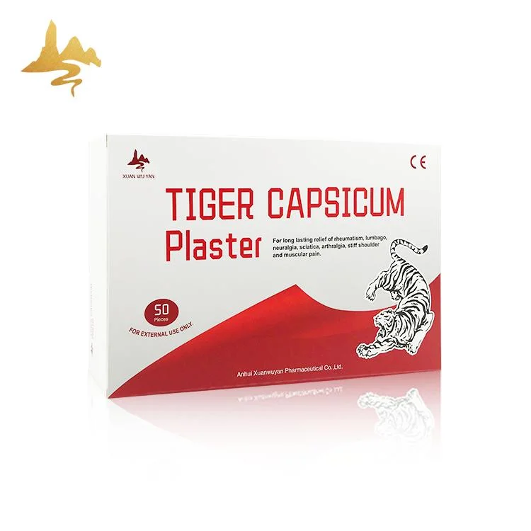 OEM Service Medical White Cotton Fabric Porous Capsicum Tiger Plaster