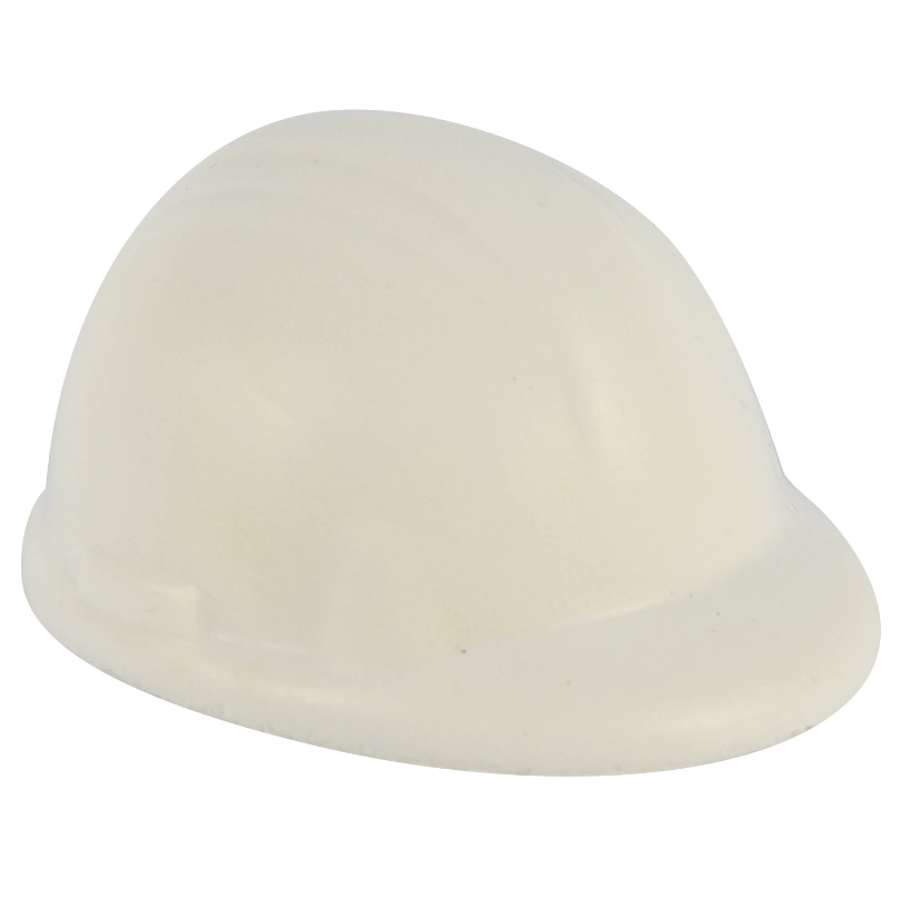 Casco de seguridad blanco Hat Cap forma el estrés de la decoración de bolas regalo artículos de promoción de los pequeños juguetes de espumas de poliuretano OEM