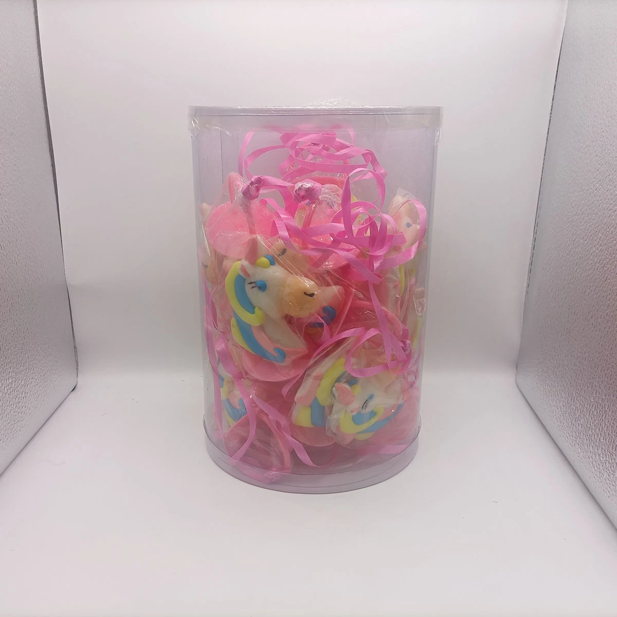 Cartoon Unicorn Shape with Ring Candy Sweets Lollipops