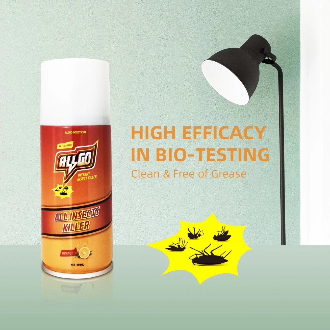 Allgo Insecticide à base d'eau efficace rapide Spray pour voler des moustiques cafard