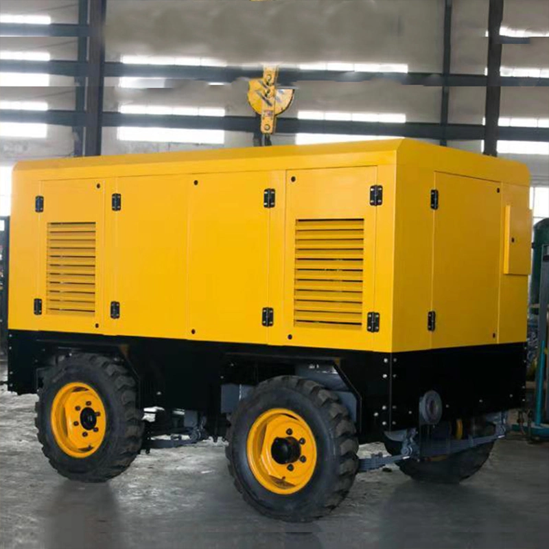 10 Bar 353 Cfm Diesel Driven Portable Screw Air Compressor