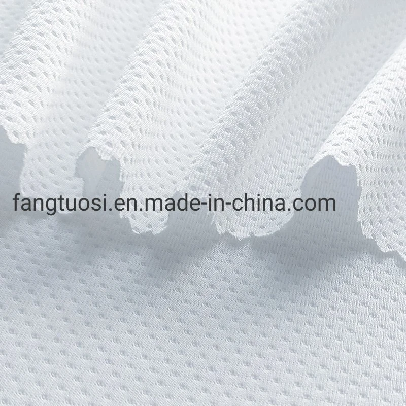 Wholesale/Supplier Solid Color 100% Polyester Stock Lot Mesh Knit Jersey Sport Fabric