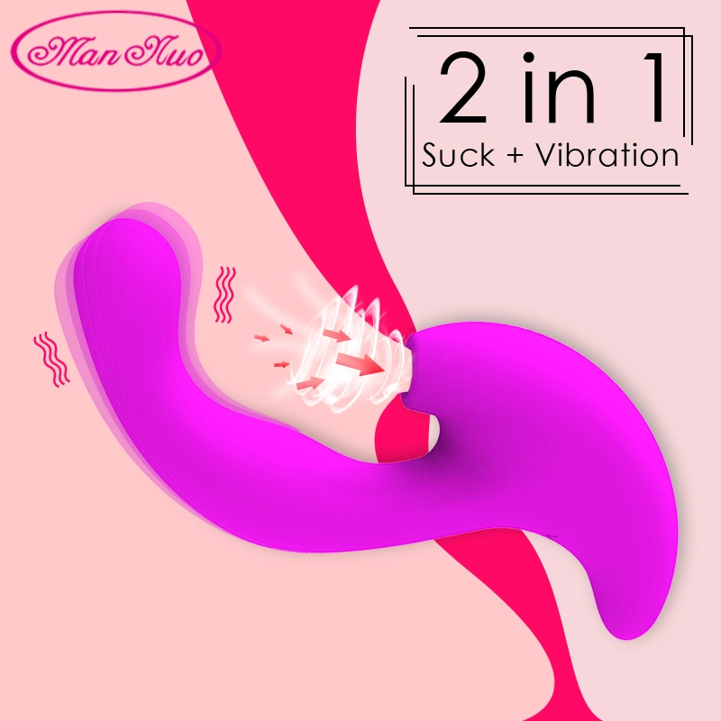 Modo de estimulación 10 Vibrador doble aspiración y agitación para las mujeres estimulador de clítoris