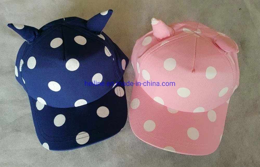 DOT Design bordados personalizados o cuerno de buey Cartoon Kids Hat