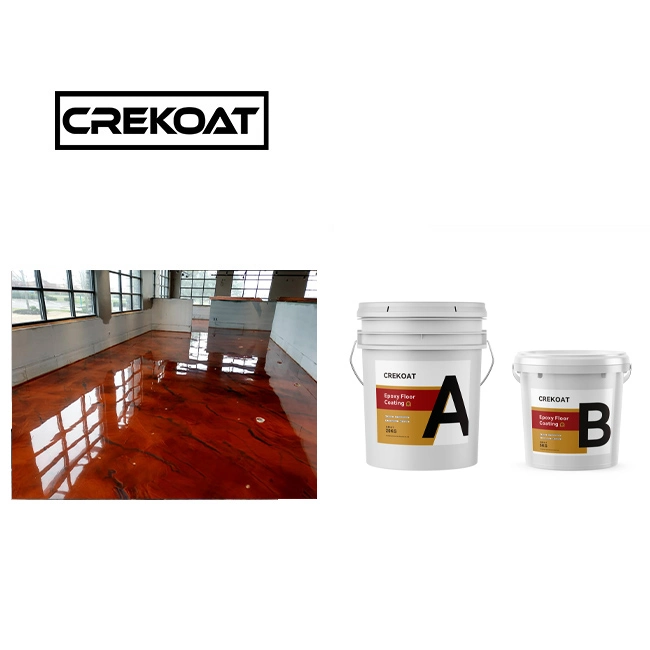 Polishing Seamless Abrasion Resistant Epoxy Coating Metallic Epoxy Flooring Self Leveling Clear Epoxy Resin Floor Painting