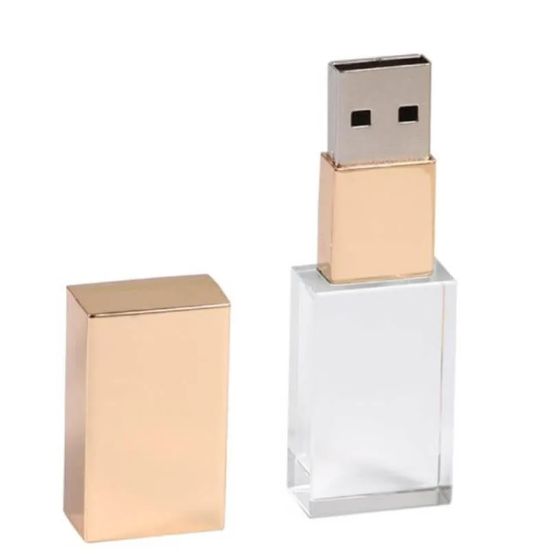 Crystal USB Stick Storage 8GB~128GB, USB Flash Drives mejor para regalos de boda