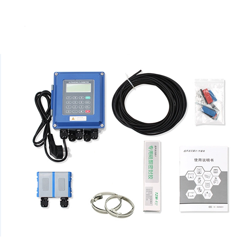 Smart 24V 4-20mA Sanitary Ultrasonic Water Flow Leak Clamp Battery