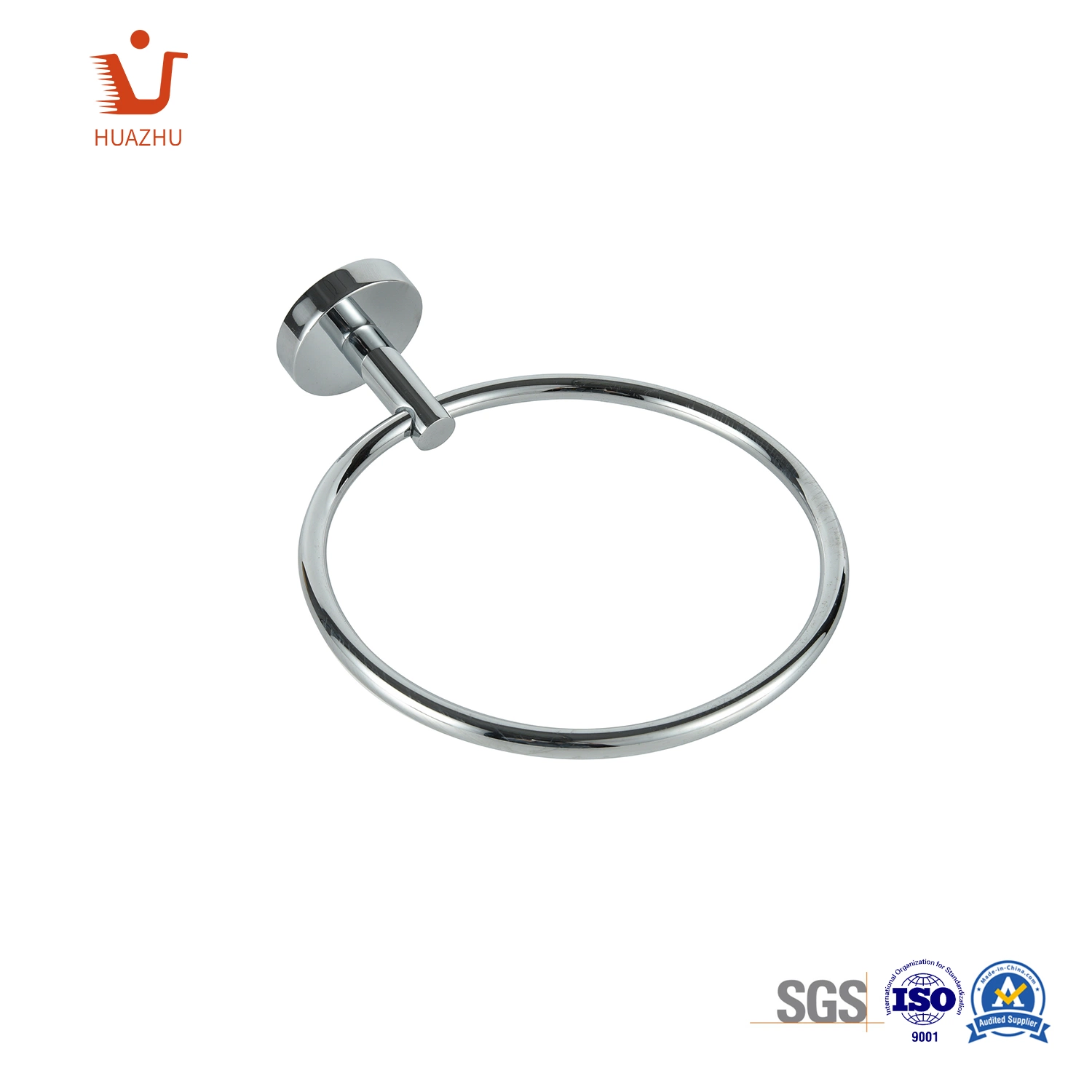 Wall Mounted Chrome Plating Classical Round Shape Towel Ring