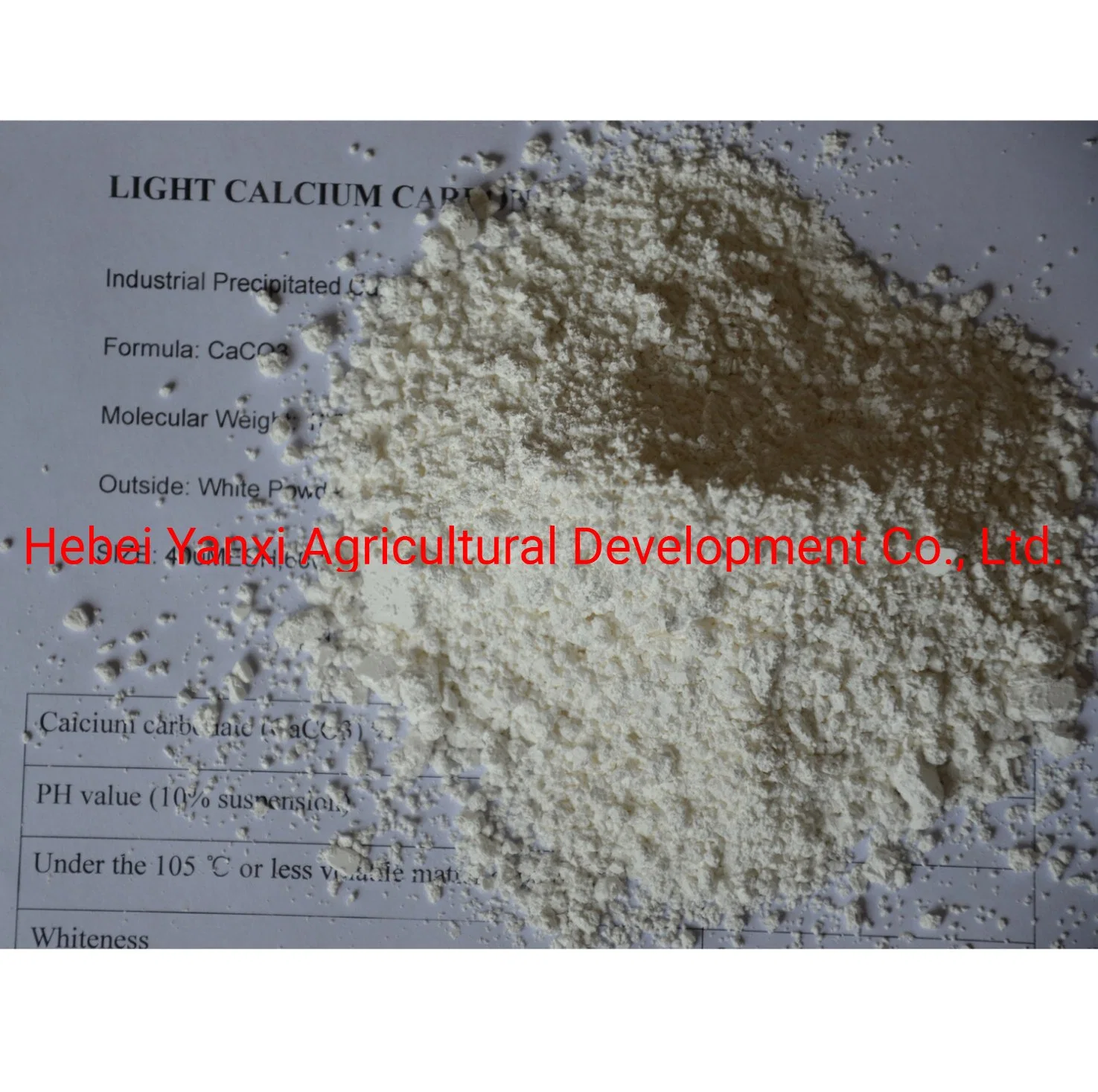 Reinforcing Agent Used 800mesh 1250 Mesh of Light Calcium Carbonate