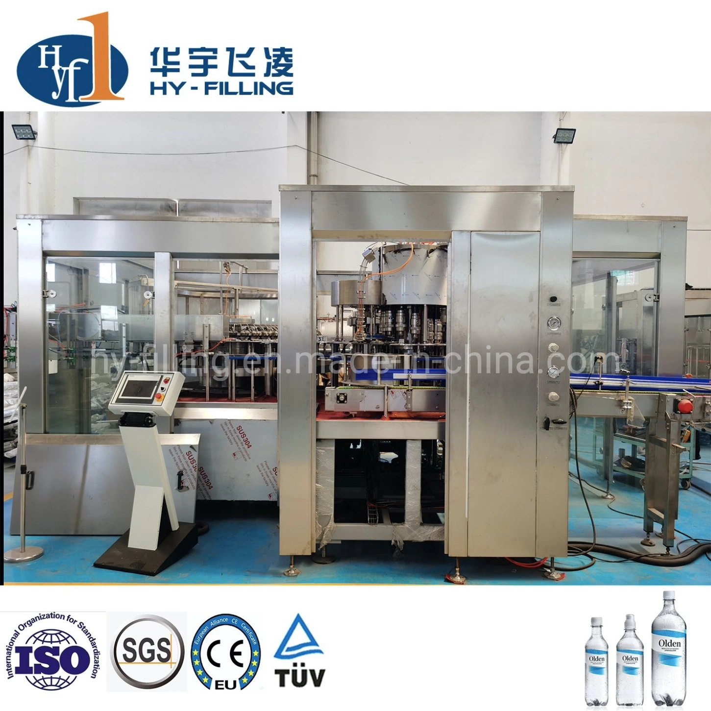 China Glass Bottle/Pet Bottle Fully Automatic Water Bottling Price Energy Drinks Filling Machine