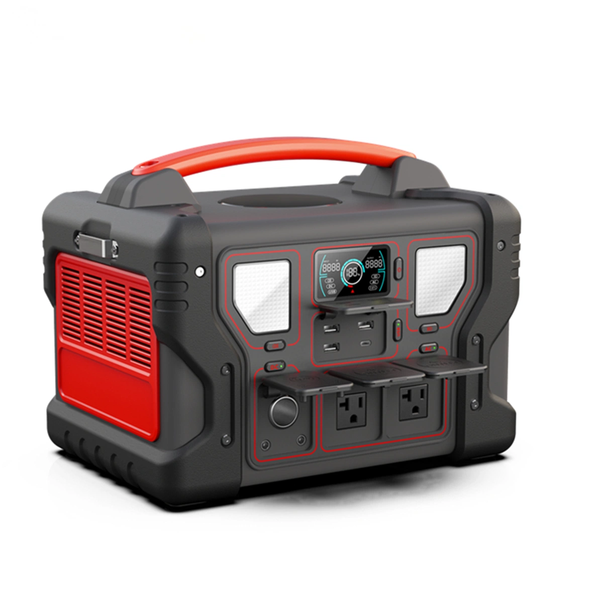 Professioneller Lieferant Outdoor Camping Notfall Backup High Output DC Portable Kraftwerk Solar Generator