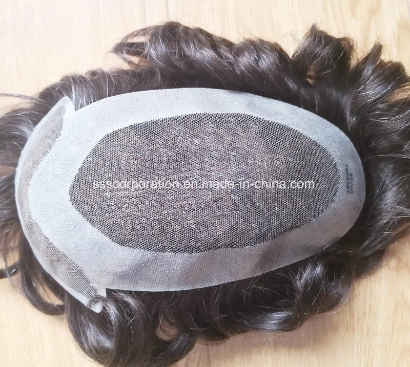 Best Hand-Knotted Swiss/French Lace Hair System with Poly-Coating Base