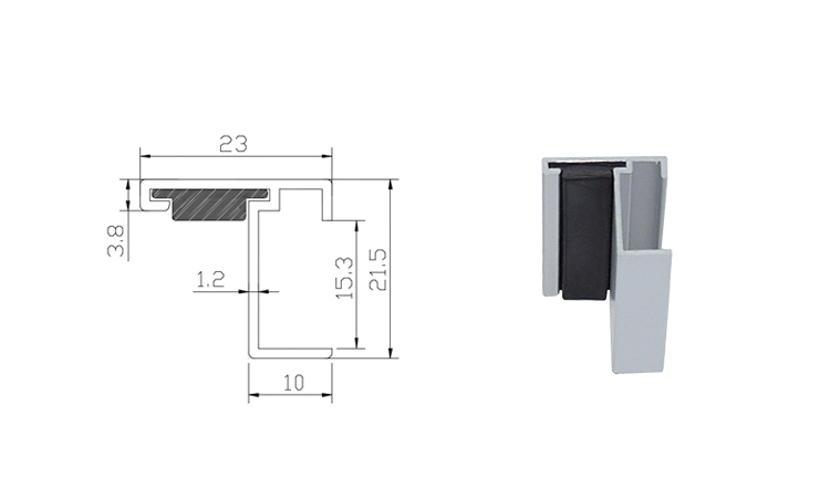 Aluminum RV Caravan Furniture Profile Accessories Wrap Angle Wall Cabinet Corner Slot