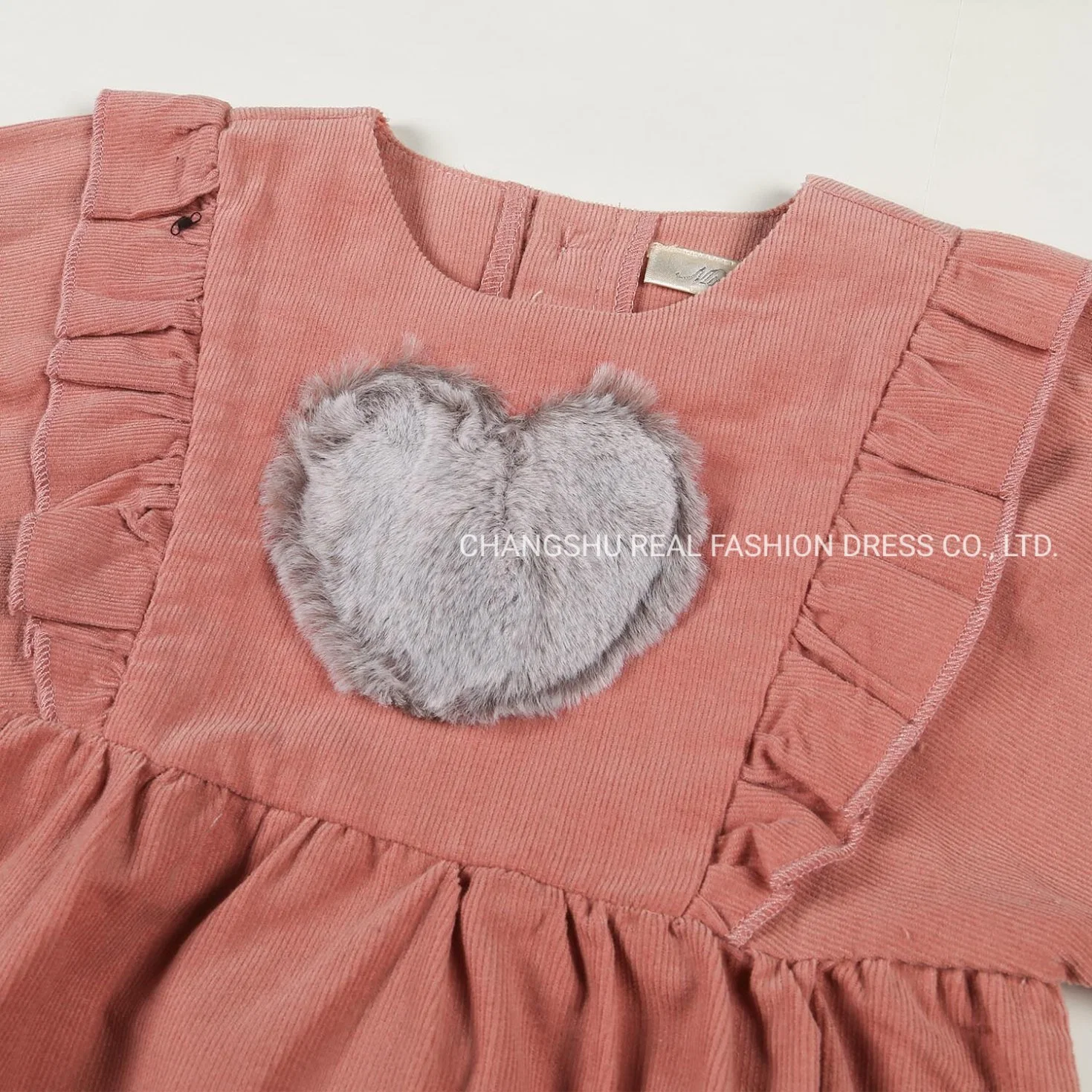 Baby Wear Girl 2022 Fashion Pink Children Clothing Made of Knitted Top with Heart and Legging