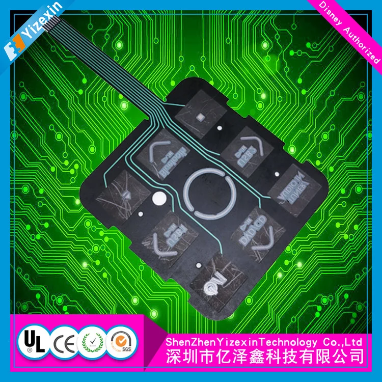 China Fabrik Custom LED Pet Circuit Membran Tastatur Dome Switch