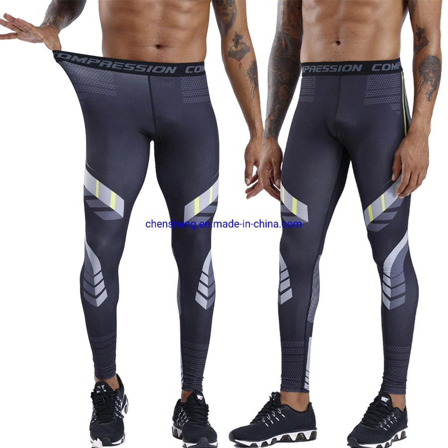 New Men's Running Tights Compression Sport Leggings Gym Fitness Sportswear Run Jogging Pants Men Camouflage Football Trousers