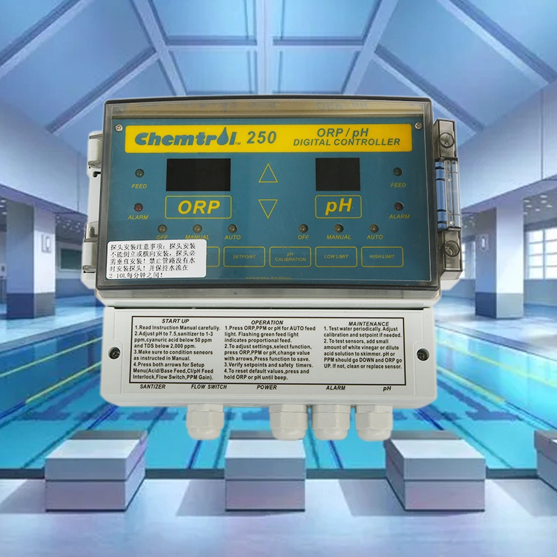 حوض سباحة بمياه ساخنة نظام مراقبة الجودة أوتوماتيكي شاشة حمام السباحة الرقمية