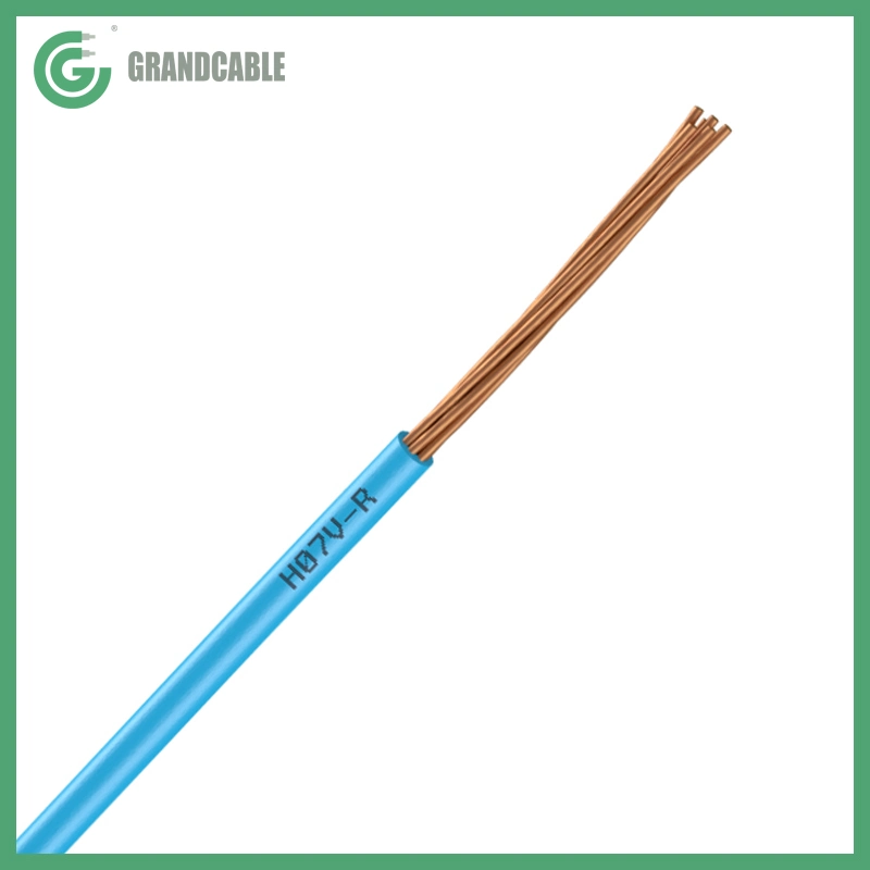 Cable rígido H07V-R de 6mm2 de los conductores de cobre trenzado sin funda externa, aislamiento de PVC Cable eléctrico para uso general