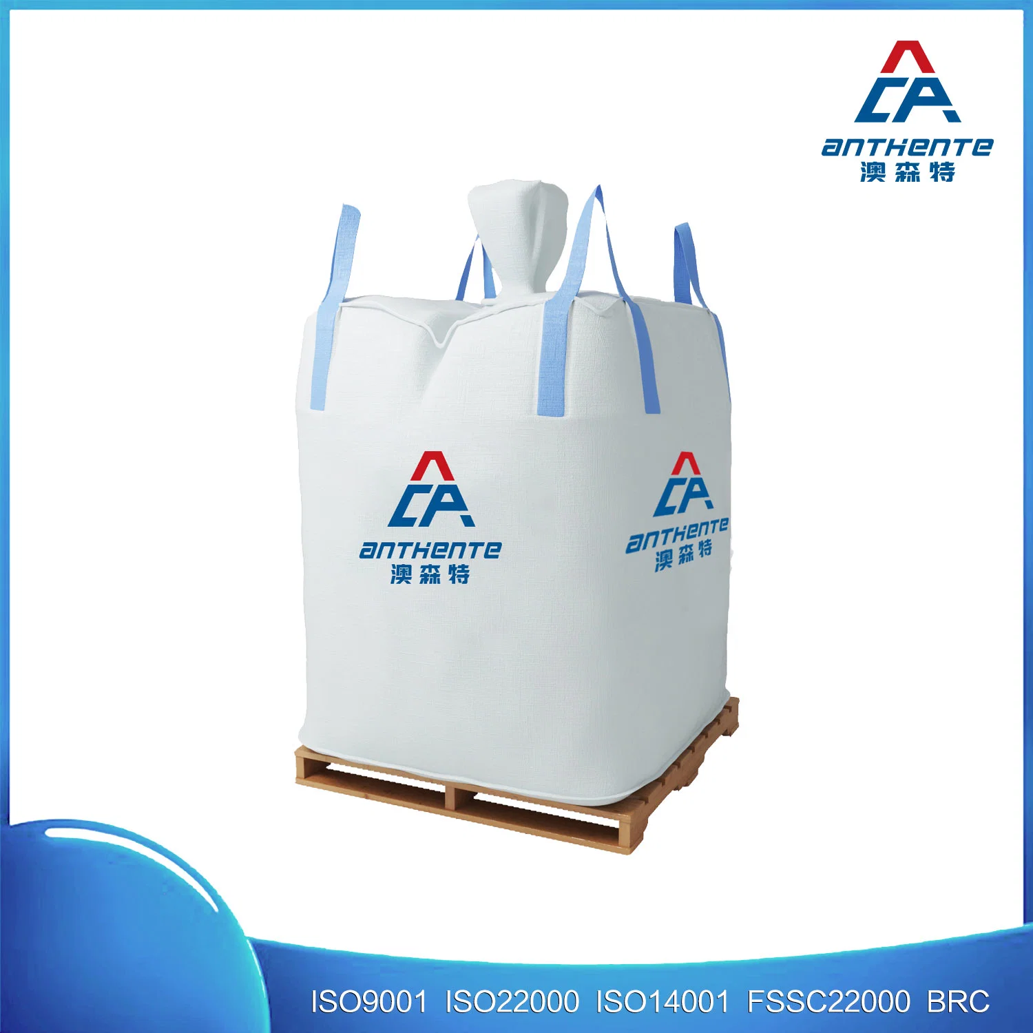 Anthente PP Woven Bulk Bag 1000kg 1500kg FIBC, Jumbo Big Bags, Plastic Big Bag