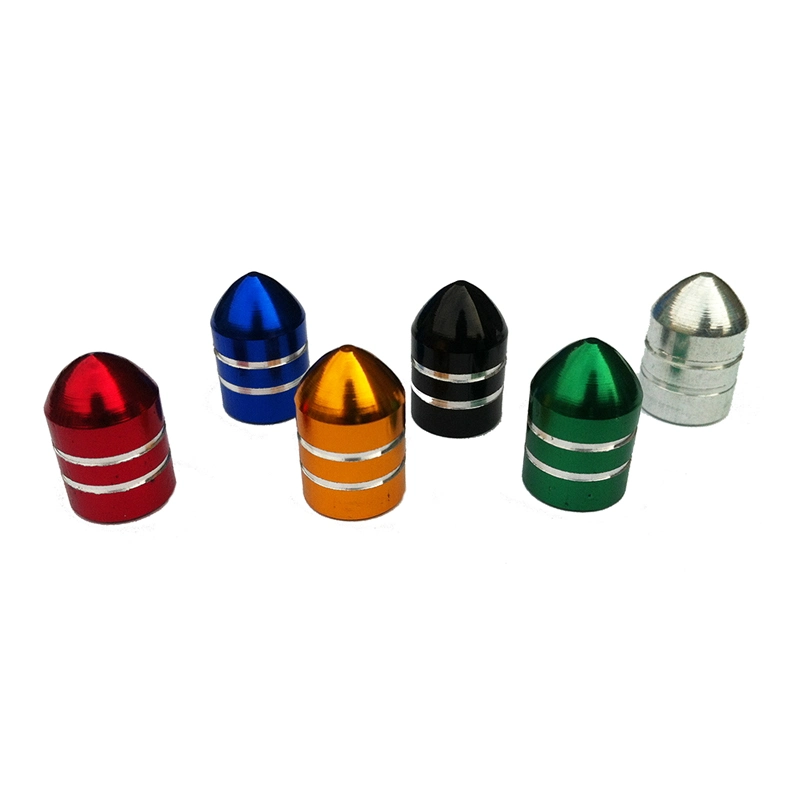 Stock Bullet Aluminum Wheel Tire Stem Caps Water and Dust Resistant